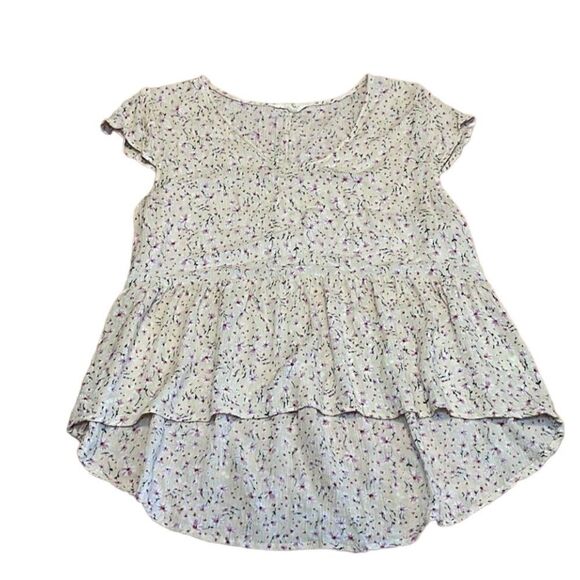 Floral Peplum Top, longer back - Picture 1 of 5